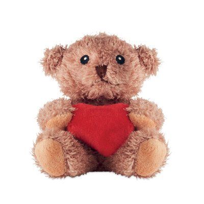 Osito de peluche con corazón rojo