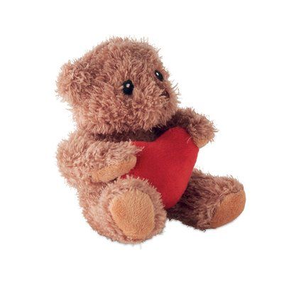 Osito de peluche con corazón rojo