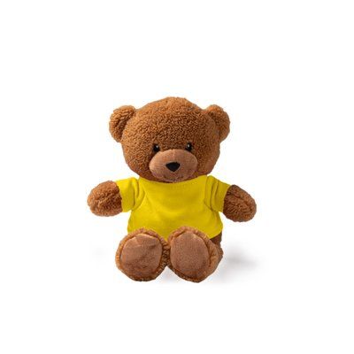 Oso de peluche con camiseta personalizable Amarillo Talla Única Infantil