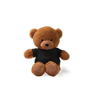 Oso de peluche con camiseta personalizable Negro Talla Única Infantil