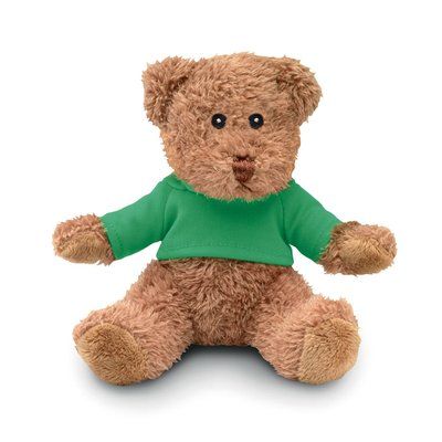 Oso de peluche pequeño con camiseta Verde