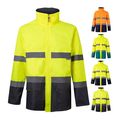 Parka con bandas reflectantes y capucha