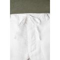 Pantalón de lino con cordón y bolsillos
