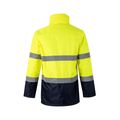 Parka con bandas reflectantes y capucha