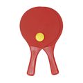 Palas de playa en madera monocolor con pelota Roj