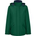 Parka impermeable para mujer Verde Botella L
