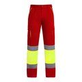 Pantalón con Forro Polar Alta Visibilidad ROJO LABORAL/AMARILLO FLÚOR 42