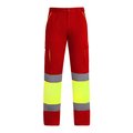 Pantalón con Forro Polar Alta Visibilidad Rojo Laboral/Amarillo Flúor 56