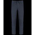 Pantalón de lino con cordón y bolsillos Washed Navy Blue 46 Fr