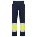 Pantalón multibolsillos alta visibilidad MARINO/AMARILLO FLUOR 48