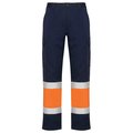 Pantalón multibolsillos alta visibilidad MARINO/NARANJA FLUOR 60