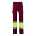 Pantalón multibolsillos con bandas reflectantes Burdeos 5Xl