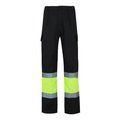 Pantalón multibolsillos con bandas reflectantes Negro 4Xl
