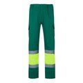Pantalón multibolsillos con bandas reflectantes Verde 5Xl