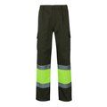 Pantalón multibolsillos con bandas reflectantes Verde Militar 4Xl