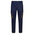 Pantalón sarga multibolsillos bicolor