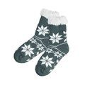Par de calcetines hogareños antideslizantes y motivos navideños Gris