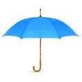 Paraguas de apertura manual con mango de madera Azul Royal