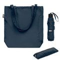 Paraguas y bolsa plegables Azul