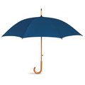 Paraguas con mango de madera personalizado apertura automática Azul