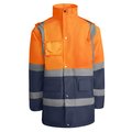 Parka acolchada alta visibilidad Marino/Naranja Fluor M
