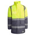 Parka acolchada alta visibilidad Plomo/Amarillo Fluor L