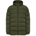 Parka acolchada Capucha fija con visera Verde Militar Oscuro 2Xl