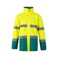Parka con bandas reflectantes y capucha Verde 4Xl