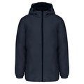 Parka con capucha y tejido hidrófugo Navy M