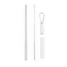 Pajita reutilizable en acero inox Plat