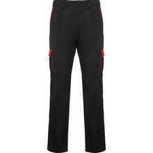 Pantalón Bicolor Cómodo con Bolsillos Negro/Rojo 38