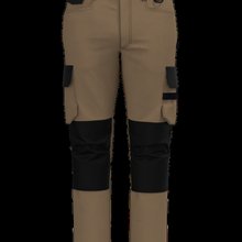 Pantalón bicolor de trabajo recto Camel / Black 36 Fr