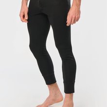 Pantalón largo interior elástico Black Xxs
