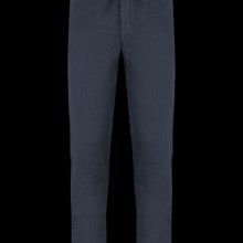 Pantalón de lino con cordón y bolsillos Washed Navy Blue 38 Fr
