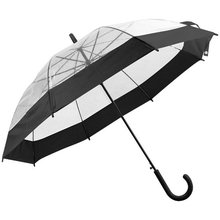 Paraguas Automático 98cm copa Transparente Negro