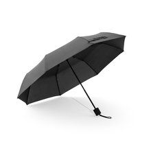 Paraguas plegable de poliéster reciclado Negro