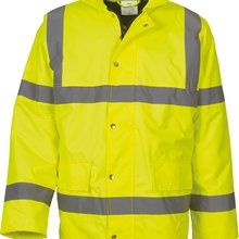 Parka alta visibilidad impermeable con capucha Hi Vis Yellow S