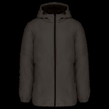 Parka con capucha y tejido hidrófugo Dark Grey Xs