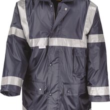 Parka impermeable con bandas de seguridad Navy S