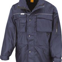 Parka con Parches reflectantes de seguridad. Navy / Navy M