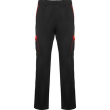 Pantalón Bicolor Cómodo con Bolsillos Negro/Rojo 38