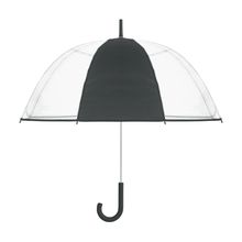 Paraguas Transparente con Panel para Personalizar Negro