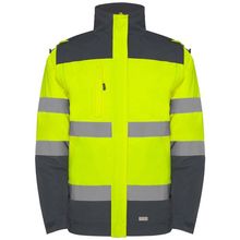 Parka Alta Visibilidad Plomo/Amarillo Fluor S