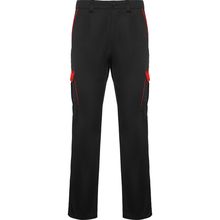 Pantalón Bicolor Cómodo con Bolsillos Negro/Rojo 38