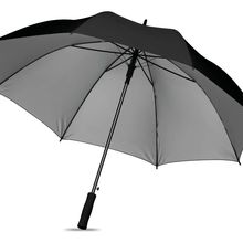 Paraguas de 27" con recubrimiento interior de plata Negro