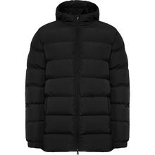 Parka acolchada Capucha fija con visera Negro S