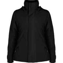 Parka mujer impermeable con capucha y bolsillos Negro S