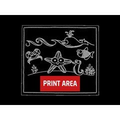 Pack 10 Mantel Infantil con Ceras | Debajo dibujo centro | 180 x 70