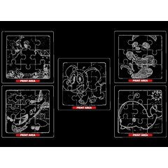 Pack 5 Puzzles Infantil de Madera | Zona 1 | 50 x 5