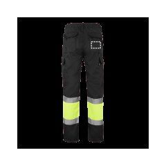 Pantalón multibolsillos con bandas reflectantes | Bolsillo posterior del pantalón | 100 x 70